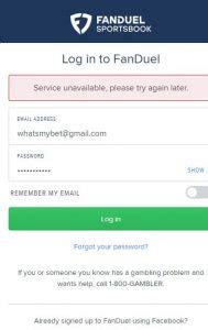 fanduel service unavailable please try again later|Resolving Technical Issues With FanDuel Sportsbook App.